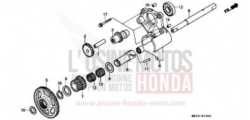 BOITE RENVERSEMENT MARCHE GL1500AP de 1993